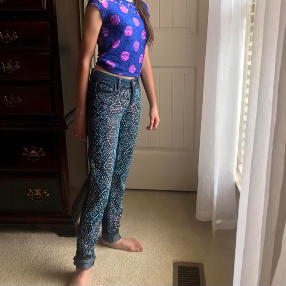 Justice Rhinestone Jeans